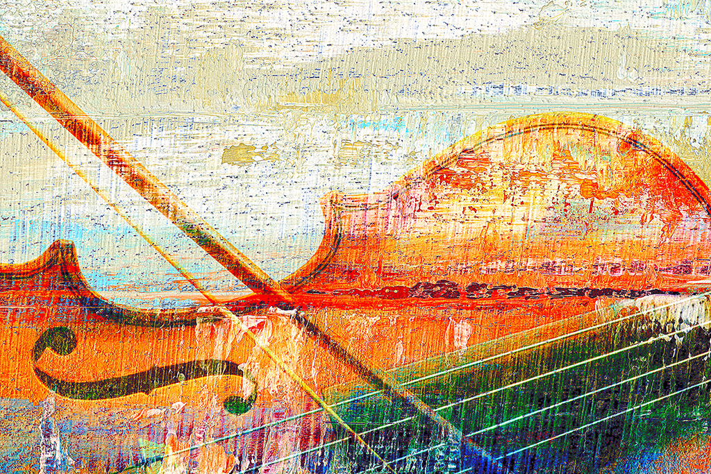 Abstract picture of a violin